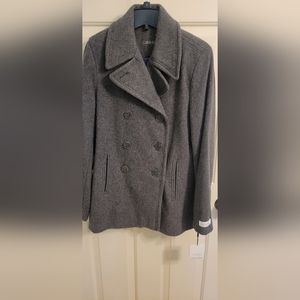 Womens grey wool Calvin Klein peacoat size 2 - NEW